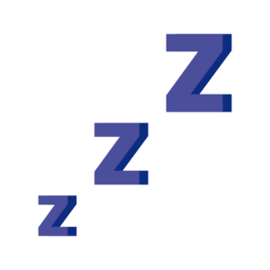 Illustration av tre z:tecken för att symbolisera på sömn