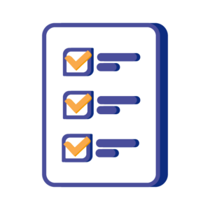 illustration av en blå checklista