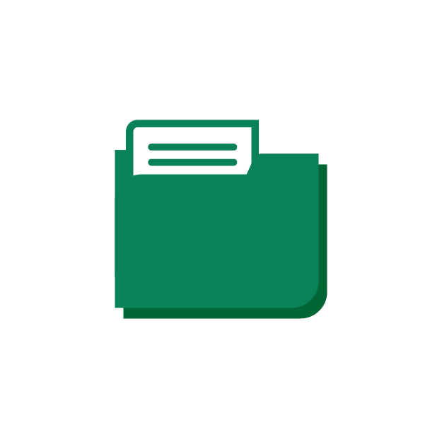 Illustration av en grön mapp