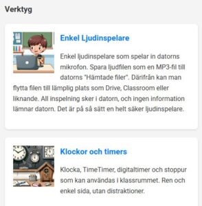 Bild av webbplatsen digitalaverktyg.se