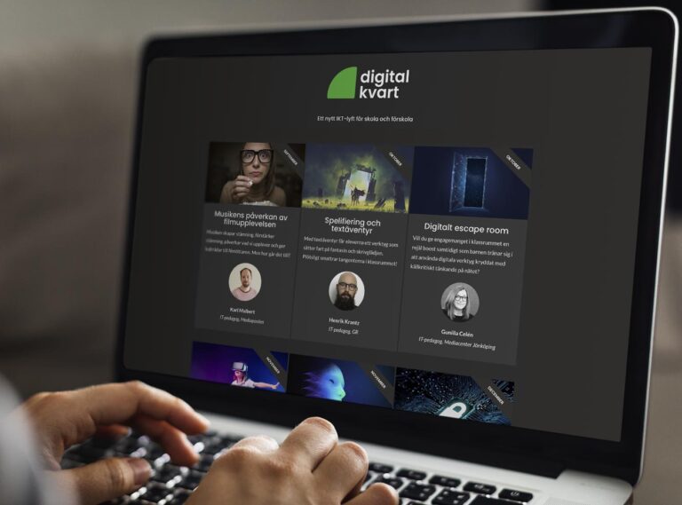 Bild på händer som arbetar på en dator och skriver på ett tangetnbord